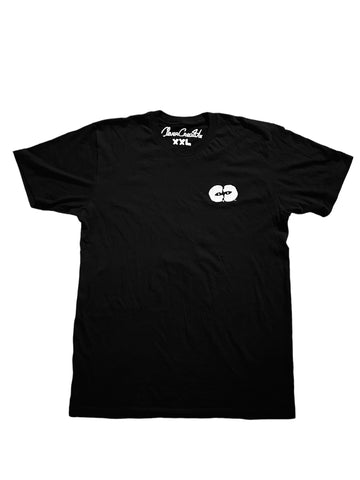 CleverCreatV Black Embroidered Logo T-Shirt